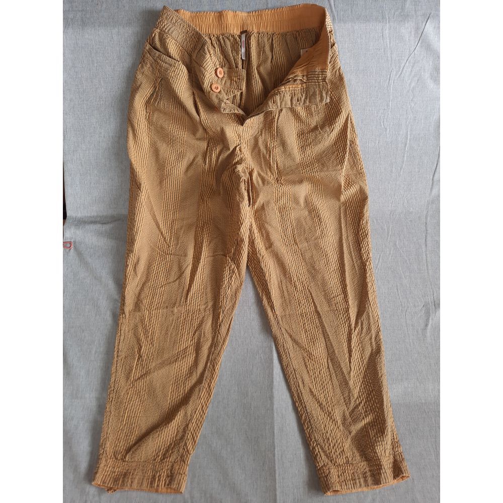 Free People Yellow Cropped Ankle Pants